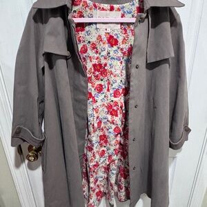 Rachel Roy Trench coat with Floral Lining